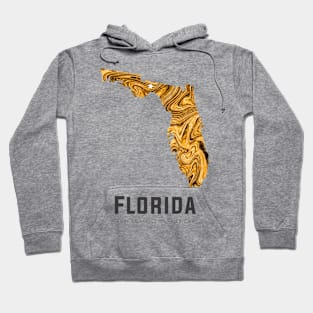 Florida state map abstract golden brown Hoodie